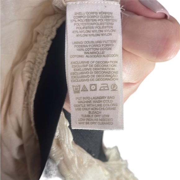 Free People cream colored skirt with lace and sequins.  Size M. Gorgeous - Picture 5 of 14